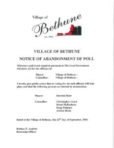 bethune-election-notice